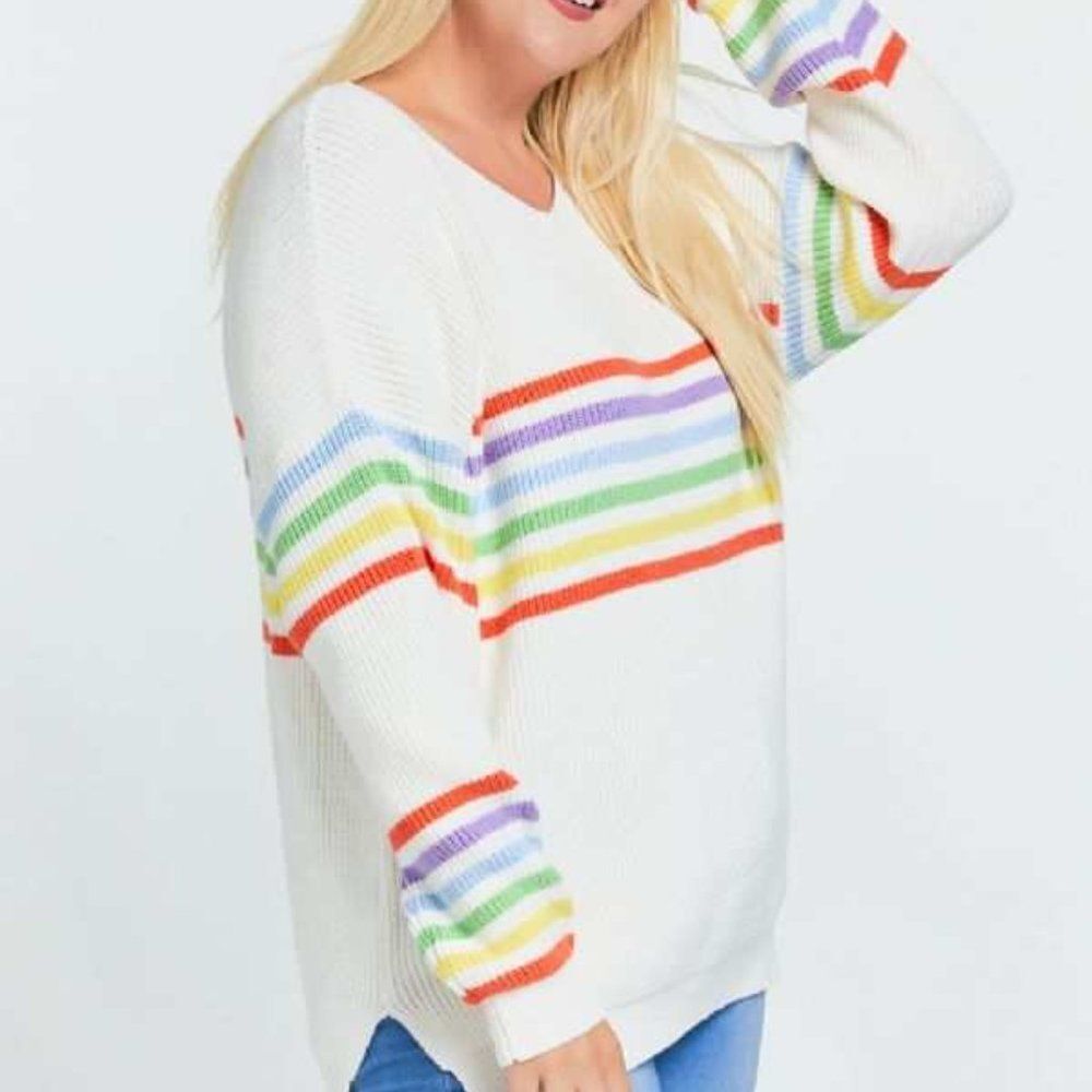 🌈 PRIDE Oversized Pullover Sweater Plus Size - Picture 4 of 4